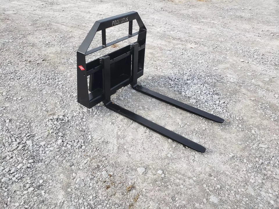 Top Dog Attachments Toro Dingo Pallet Forks | Width 36" | Weight 180 lbs | Load Capacity 2,200 lbs | Oil Flow Range 8 to 12 GPM | For Mini Skid Steer