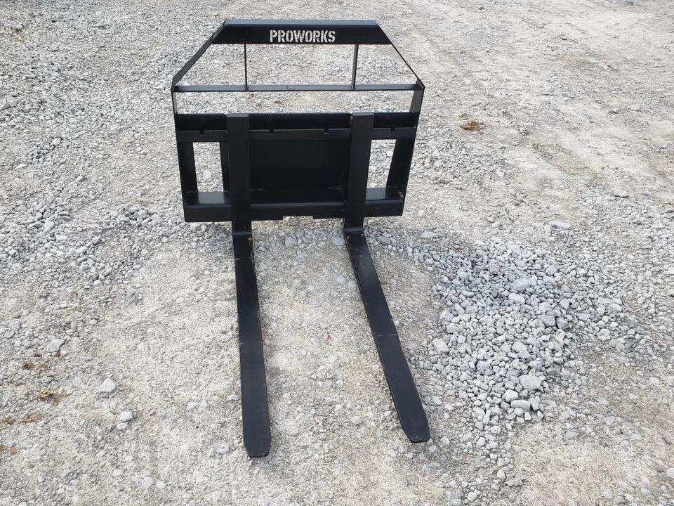 Top Dog Attachments Toro Dingo Pallet Forks | Width 36" | Weight 180 lbs | Load Capacity 2,200 lbs | Oil Flow Range 8 to 12 GPM | For Mini Skid Steer