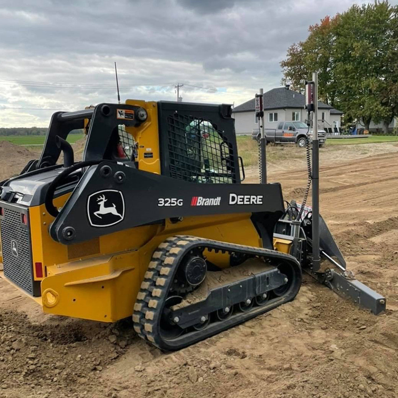 Skeer Machine Control Ready Grader Attachment | Sizes 7′ Ft & 8' 4" Ft | Minimum Horsepower 60-65 HP | For Skid Steers