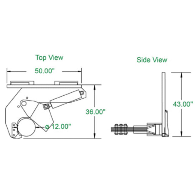 CID Tree Shear Attachment | Cutting Capacity 12" inches | Shearing Force 30 Tons | For Skid Steer