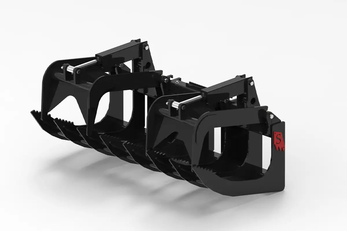 Solesbee’s | Heavy Duty Grapple | Models SSG Series | Width 72" & 84" Inches | Hydraulic Flow 15 To 25 GPM | For Skid Steer
