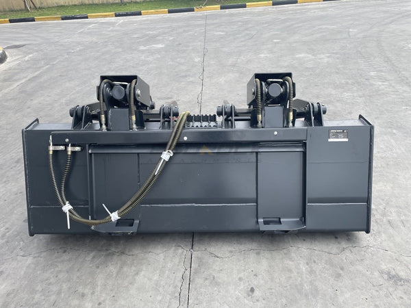Bedrock Attachments Grapple Bucket | Width 75" | Model SKGRB-75 | Bolt-On Cutting Edge | Hydraulic Flow Range: 15-25 GPM | For Skid Steer