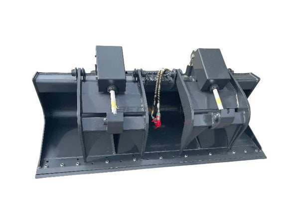 Bedrock Attachments Grapple Bucket | Width 78" | Model SKGRB-78 | Bolt-On Cutting Edge | Hydraulic Flow Range: 15-25 GPM | For Skid Steer