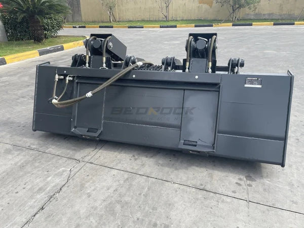 Bedrock Attachments Grapple Bucket | Width 78" | Model SKGRB-78 | Bolt-On Cutting Edge | Hydraulic Flow Range: 15-25 GPM | For Skid Steer