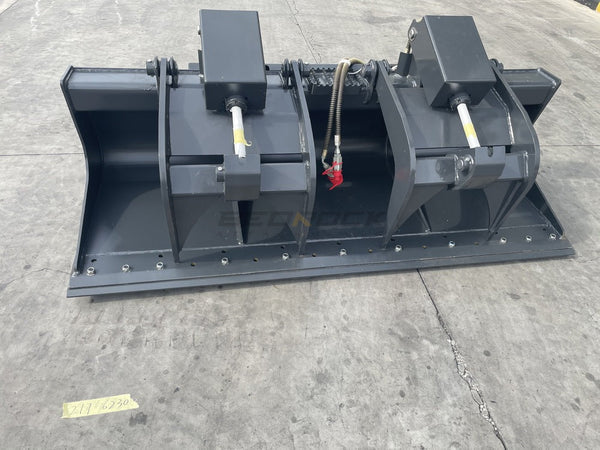 Bedrock Attachments Grapple Bucket | Width 78" | Model SKGRB-78 | Bolt-On Cutting Edge | Hydraulic Flow Range: 15-25 GPM | For Skid Steer