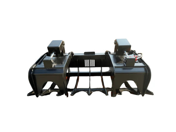 Bedrock Attachments Grapple Rake | Width 72" | Model SKGRR-72 | Hydraulic Flow Range: 15-25 GPM | For Skid Steer