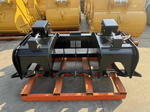 Bedrock Attachments Grapple Rake | Width 72" | Model SKGRR-72 | Hydraulic Flow Range: 15-25 GPM | For Skid Steer