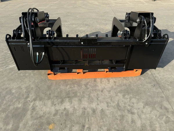 Bedrock Attachments Grapple Rake | Width 84" | Model SKGRR-84 | Hydraulic Flow Range: 15-25 GPM | For Skid Steer