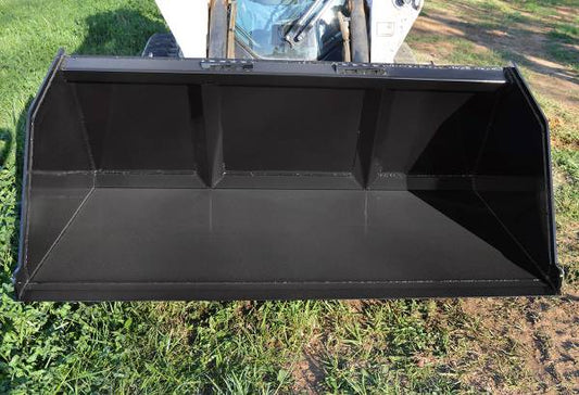 Loflin Fabrication | Snow and Litter Bucket W/ Bolt-On Edge | Width 48"-120" | Depth 28.2" To 38.3" Inches | For Skid Steer