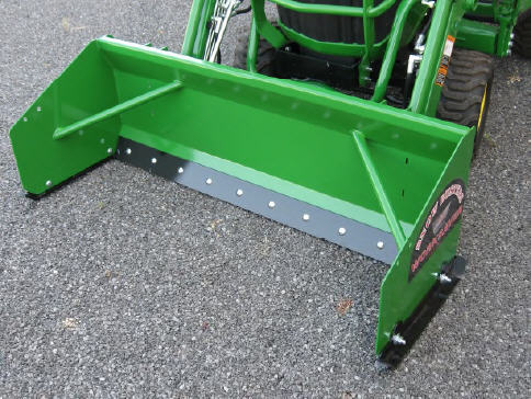 Worksaver Inc. | 36-Series Snow Pusher With Rubber Cutting Edge | Model 358060–358150 | Width 8' to 10' | Hydraulic Flow 10-20 GPM Horsepower 40-80 HP | For Skid Steer & Tractors