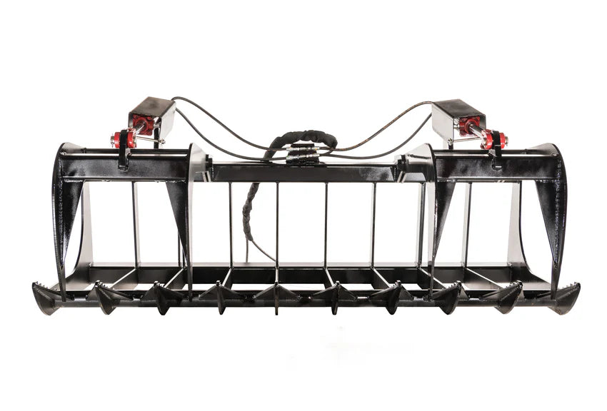 McLaren Industries Standard Duty Grapple | Model 60X102X66 To 60X102X84 | Width 66" To 84" | 15 To 25 GPM | For Skid Steer