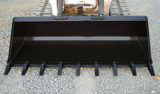 Loflin Fabrication | Standard Low Profile Bucket 10" Longer Bottom | 60″ – 84″ Width | For Skid Steer