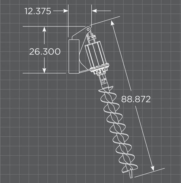 Loflin Fabrication | Auger | Drive & Bits | 4" To 48" Bit Range | Hydraulic Flow 6 To 40 GPM | For Skid Steer
