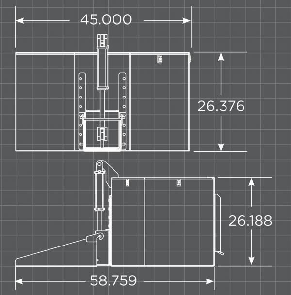 Loflin Fabrication | Hydraulic Concrete Bucket | Capacity 5/8 Cubic Yard | For Skid Steer