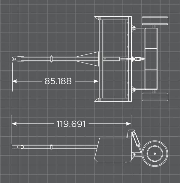 Loflin Fabrication | Land Leveler | 84" & 96" Width | Hydraulic Lift System | For Compact and Utility Tractors