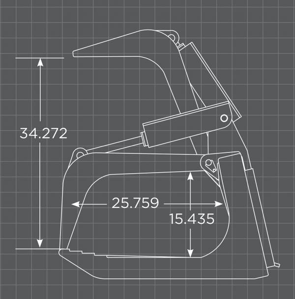 Loflin Fabrication | Root Grapple | Medium Duty | Widths 60" To 72" | Hydraulic Flow 10 To 15 GPM | For Skid Steer