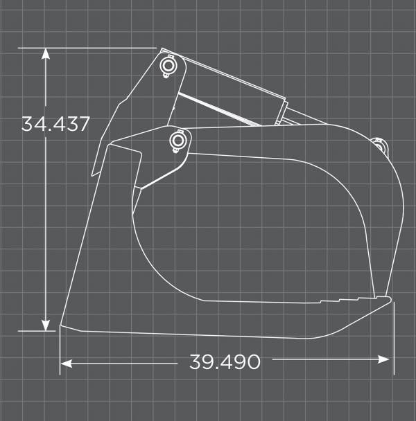 Loflin Fabrication | Root Grapple | XHD | Width 66″ To 84″ | Hydraulic Flow 15 To 25 GPM | For Skid Steer