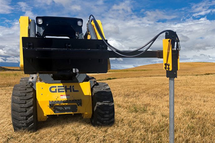 Montana T-Rex Post Drivers | Length 30", 48" & 57" | Width 18" & 28" | Oil Flow Range 5-20 GPM | For Skid Steers & Loaders