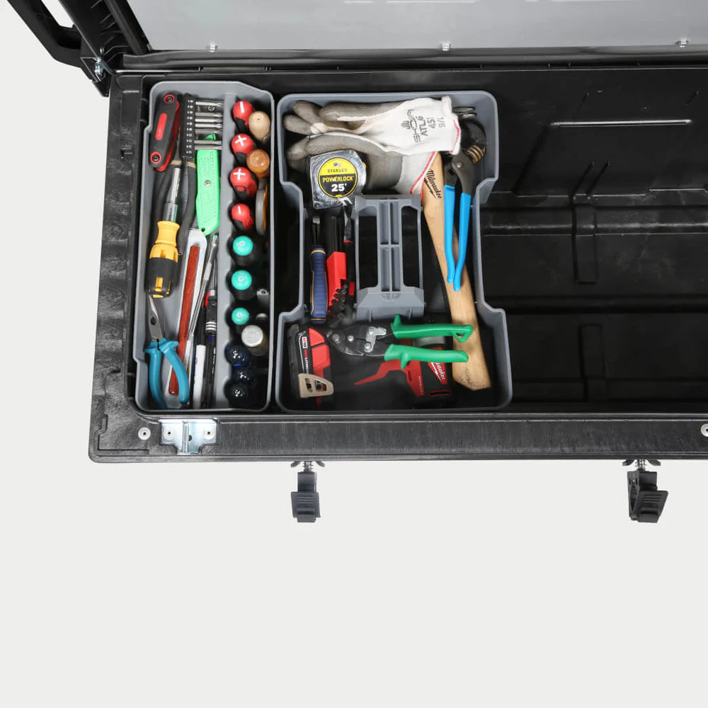 Decked Truck Tool Box | Heavy-Duty Storage | Capacity 9.82 Cubic Ft | 500 lbs Payload | Weatherproof & Secure Design
