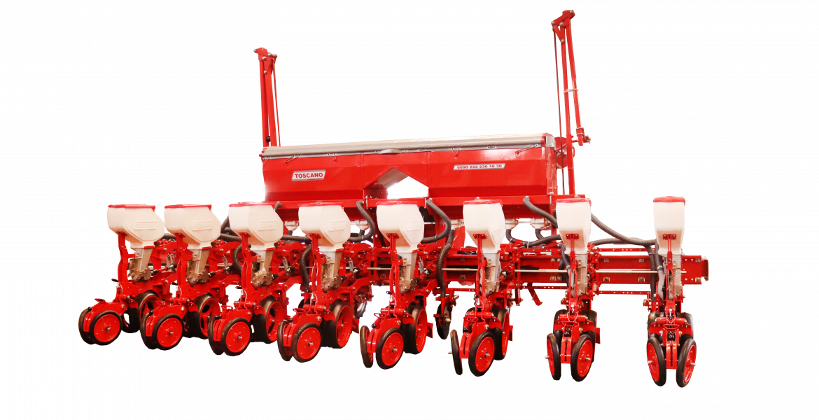 TOSCANO | Pneumatic Seeder Telescopic Folding – Disc Type | Model 8 Rows | Total Width 19.03 Feet | HorsePower 130-160 HP | For Tractor