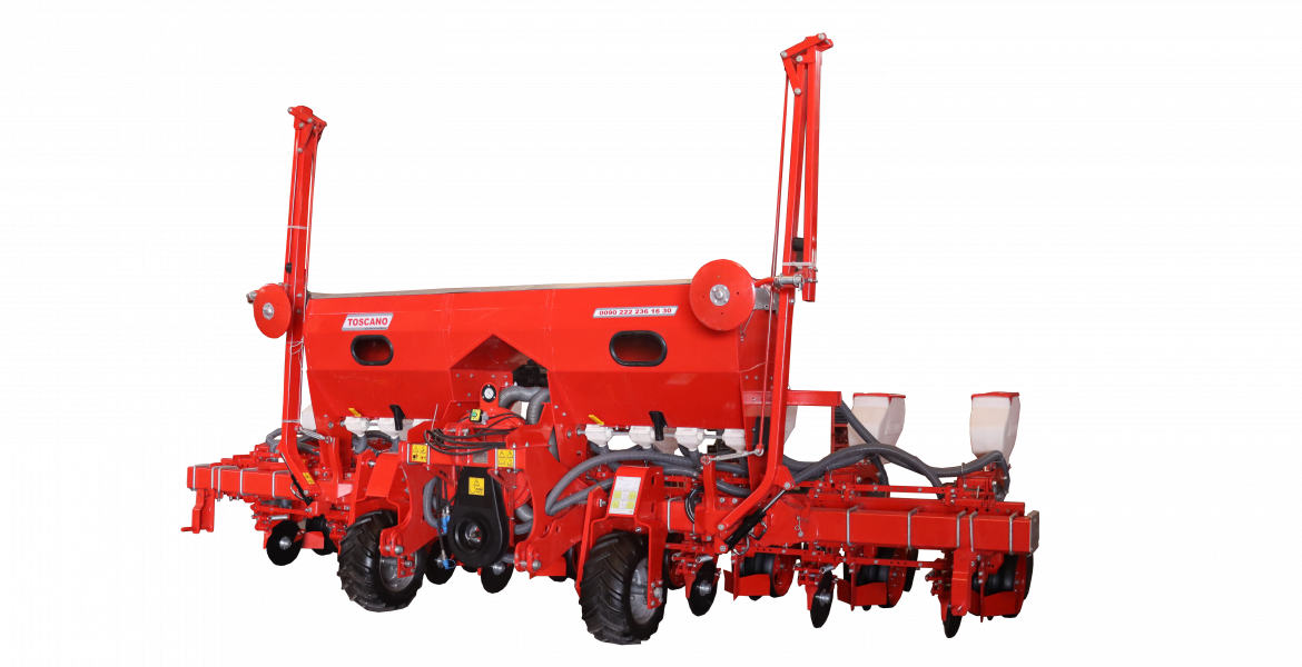 TOSCANO | Pneumatic Seeder Telescopic Folding – Disc Type | Model 8 Rows | Total Width 19.03 Feet | HorsePower 130-160 HP | For Tractor