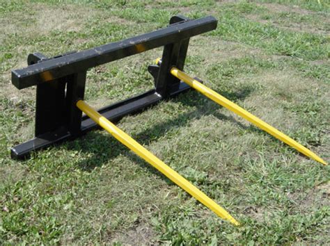 Top Dog Attachments Double Bale Spear | Width 46" | Weight 325 lbs | Max Lift Capacity 3,000 lbs | For Skid Steer