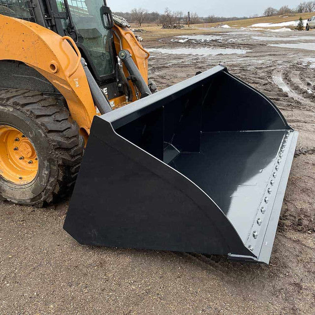 Top Dog Attachments Grain Bucket | Width 72"-96" | Oil Flow Range 15-25 GPM | For Skid Steer