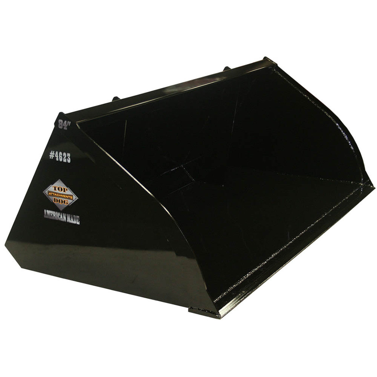 Top Dog Attachments Grain Bucket | Width 72"-96" | Oil Flow Range 15-25 GPM | For Skid Steer