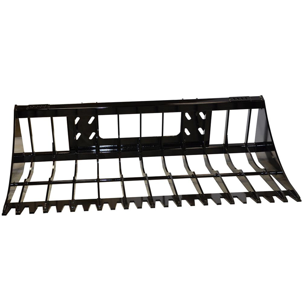 Top Dog Attachments Heavy Duty Rock Bucket | Width 62" to 82" | Weight 530 to 660 lbs | Oil Flow Range 15 to 25 GPM | For Skid Steer