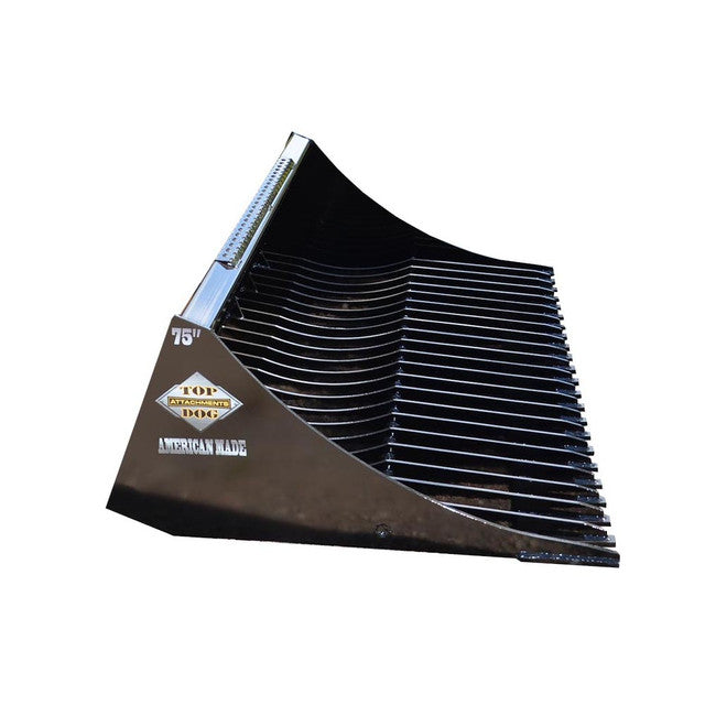 Top Dog Attachments RKRB Rock Bucket | Width 60" & 72" | Weight 305 & 354 lbs | Horsepower 40-60 HP | For Tractor