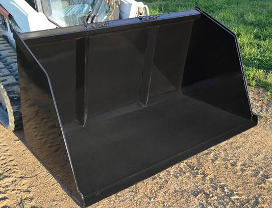 Loflin Fabrication | Turkey Litter Bucket W/ Bolt-On Edge | 48"–120" Width | Depth 42" Inches | For Skid Steer