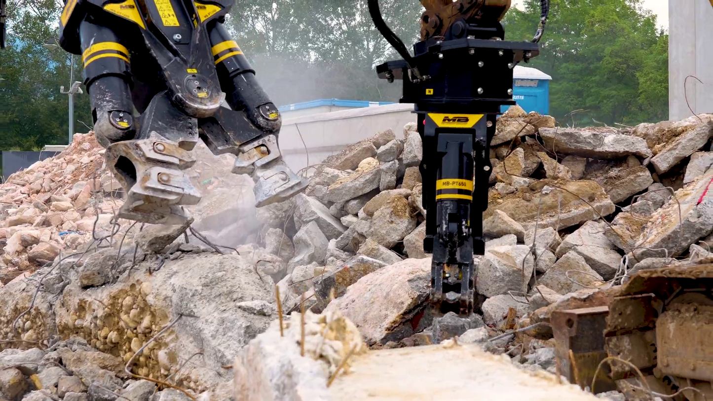 MB Crusher Demolition Pulverizer | Model MB-P160 | Width 12.2" | Machine Size 1.7-3.3 Tons | For Excavators