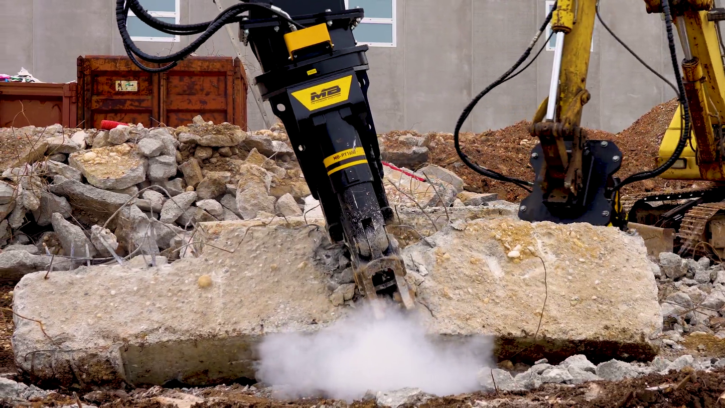 MB Crusher Demolition Pulverizer | Model MB-P160 | Width 12.2" | Machine Size 1.7-3.3 Tons | For Excavators