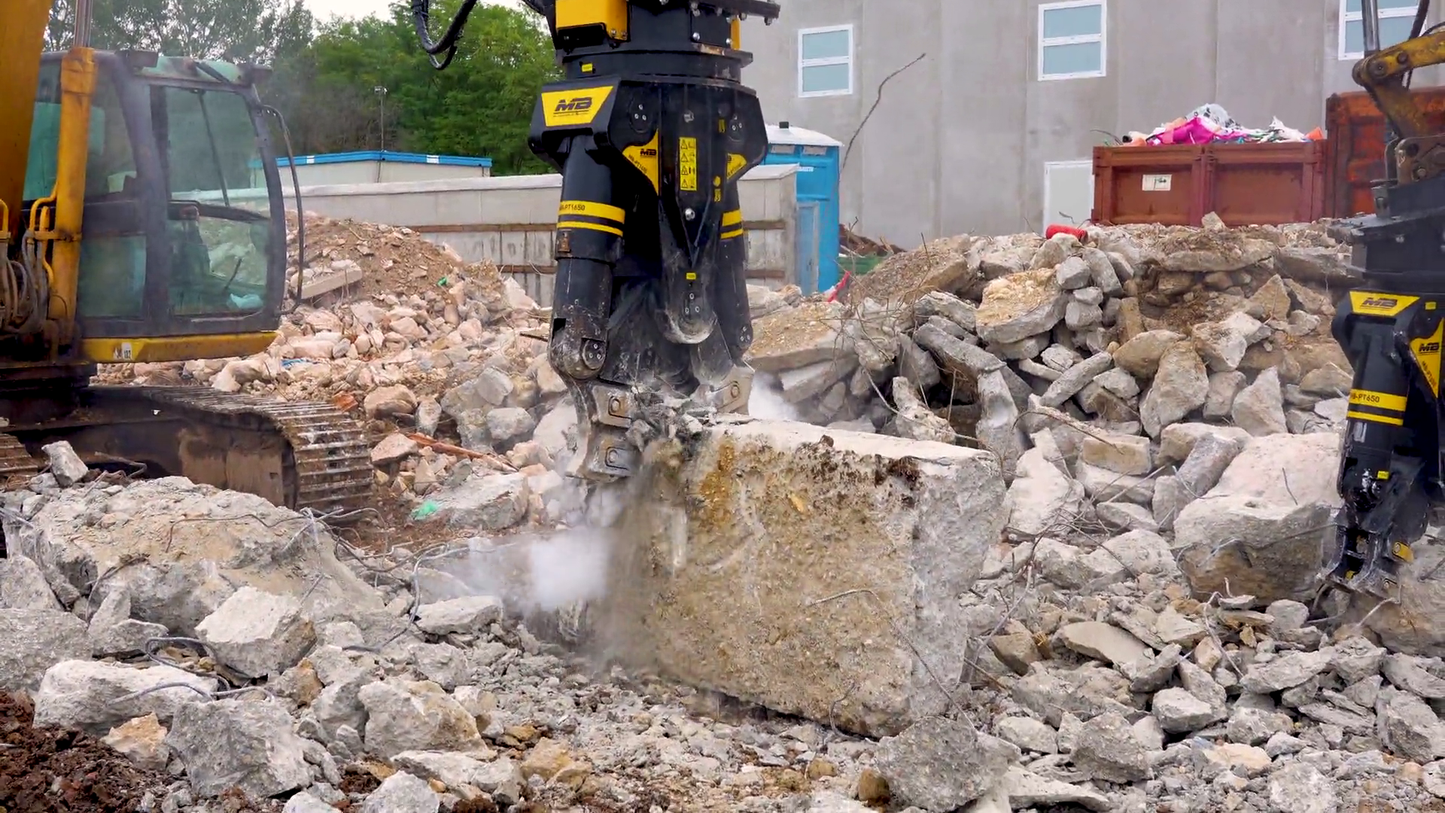 MB Crusher Demolition Pulverizer | Model MB-P160 | Width 12.2" | Machine Size 1.7-3.3 Tons | For Excavators