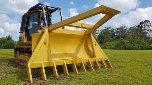 Bedrock Attachments Tree Pusher | BP Series | Width 86.6", 94.5" & 102.4" | Machine Size 10-35 Tons | For Bulldozers