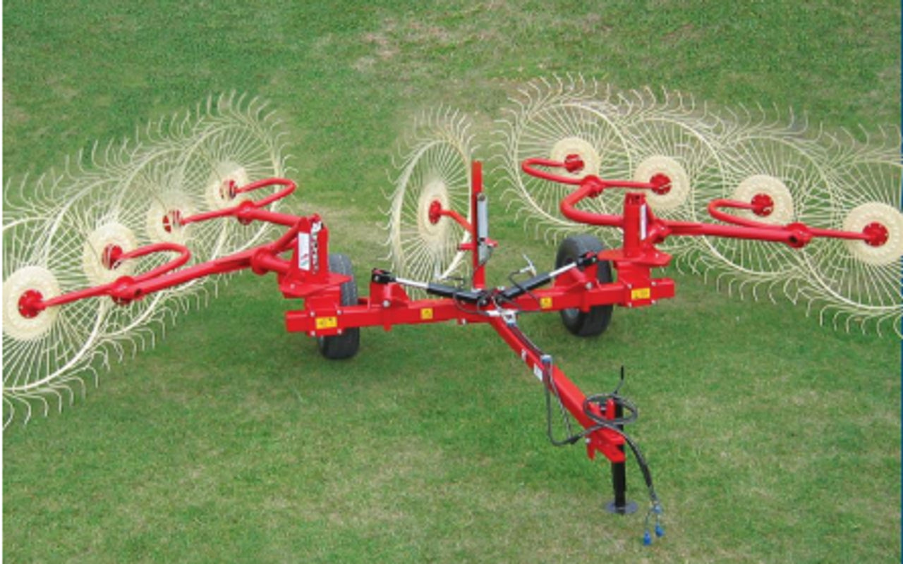 Farm-Maxx High Capacity/High Clearance Pull Type Rake | HCWR Series | Horsepower 30+ HP | For Tractor