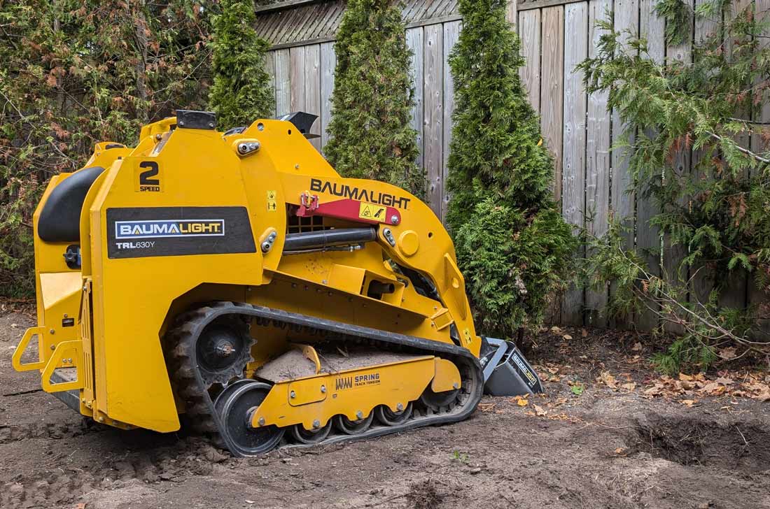 Baumalight Tree Spade | Model X4M | Length 35" | Root Ball Diameter 22" | Hydraulic Flow Range 10 To 20 GPM | For Mini Skid Steers