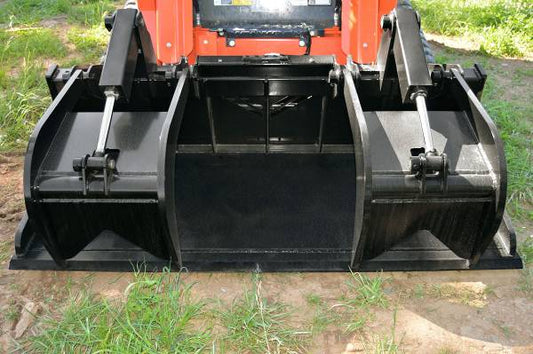 Loflin Fabrication | Grapple Bucket | XHD | Width 66" To 84" | Hydraulic Flow 15 To 25 GPM | For Skid Steer