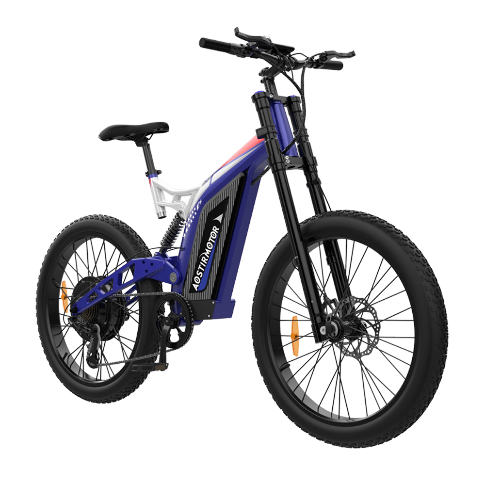 Aostirmotor Big Front Fork 1500W Electric Bike S17 | 1500W Brushless Motor | 48V 17.5Ah Lithium Battery | 79 lbs Weight