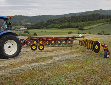 Sitrex | Inline Hay Magnum Evolution 'V' Rakes | Model MKE10-60 To MKE20-60 | Working Width 21'3" To 38'3" | Horsepower 30 HP To 55 HP | For Tractors