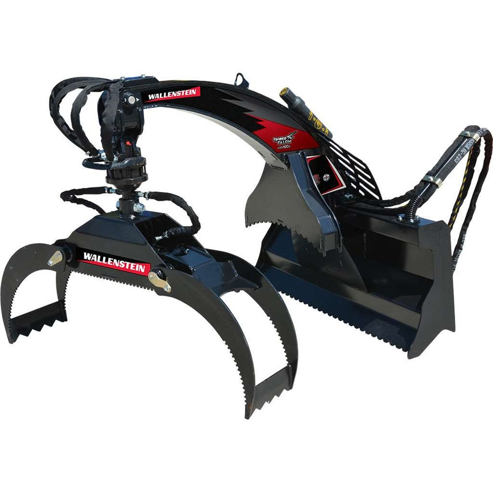 Wallenstein | SSL Log Grapple | LXG Series | Grapple Opening 3" - 48" To 3" - 72" | Hydraulic Flow 5-10 GPM | For Skid Steer