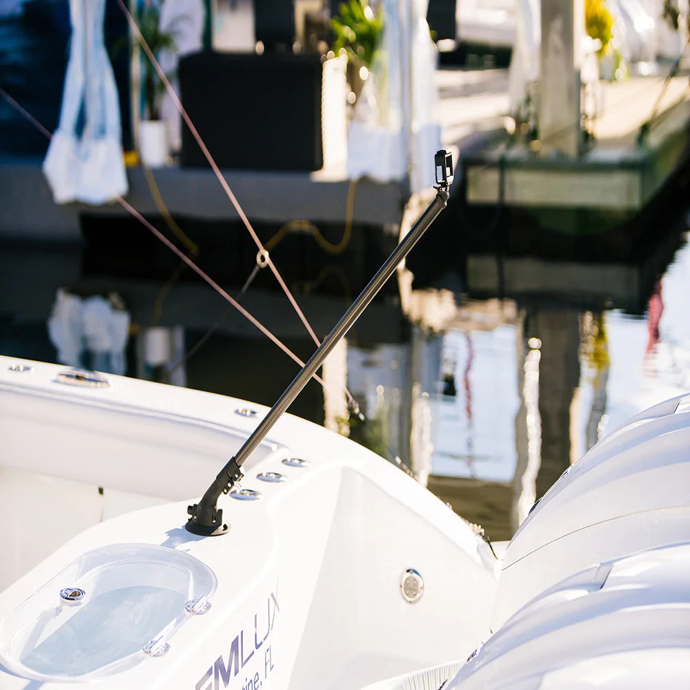 Gemlux | Seasucker Carbon Camera Boom | Model 30090 | 36" Length | Weight 2.81 lb | Ultra-Stable Carbon Fiber | For Boats, Kayaks, and Marine Surfaces