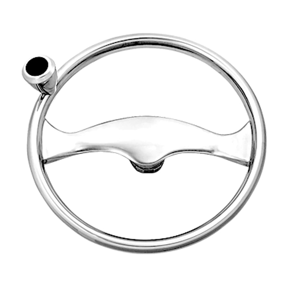 Gemlux | Bluewater Steering Wheel with Knob | Model 150207 | 13” Diameter | Weight 8.35 lbs | Investment Cast Stainless Steel | For Pontoon, Ski, and Freshwater Boats