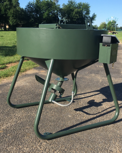 Outback Wildlife Baby-Back Low Profile Pistolero Directional Unit Feeders | Available in 400#, 600# and 1000# Capacities | Lid Opening 16" and 24"