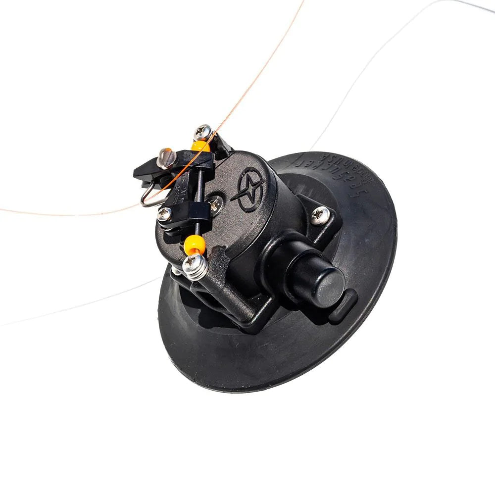 Gemlux | SeaSucker Flatline Clip | Model OR-FC | 5" Width | Weight 0.59 lb | Suction Mount Transom Bait Clip | For Offshore Fishing Boats