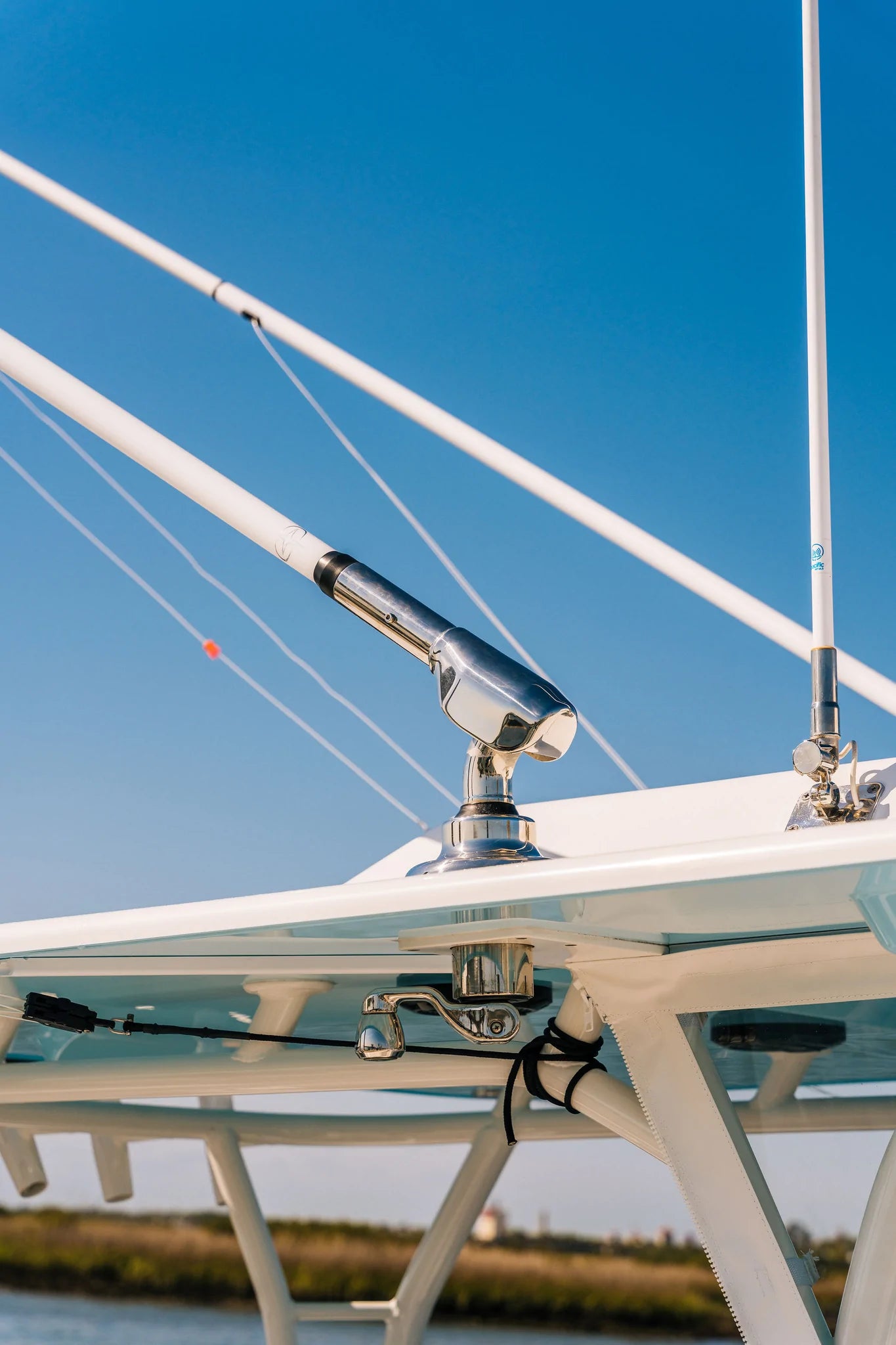 Gemlux | Bluewater Outrigger Base Pair | Model OR-BA-01 | 3.25" Cutout | 33.0 lbs Stainless Steel | For Internal & Collapsible Outriggers