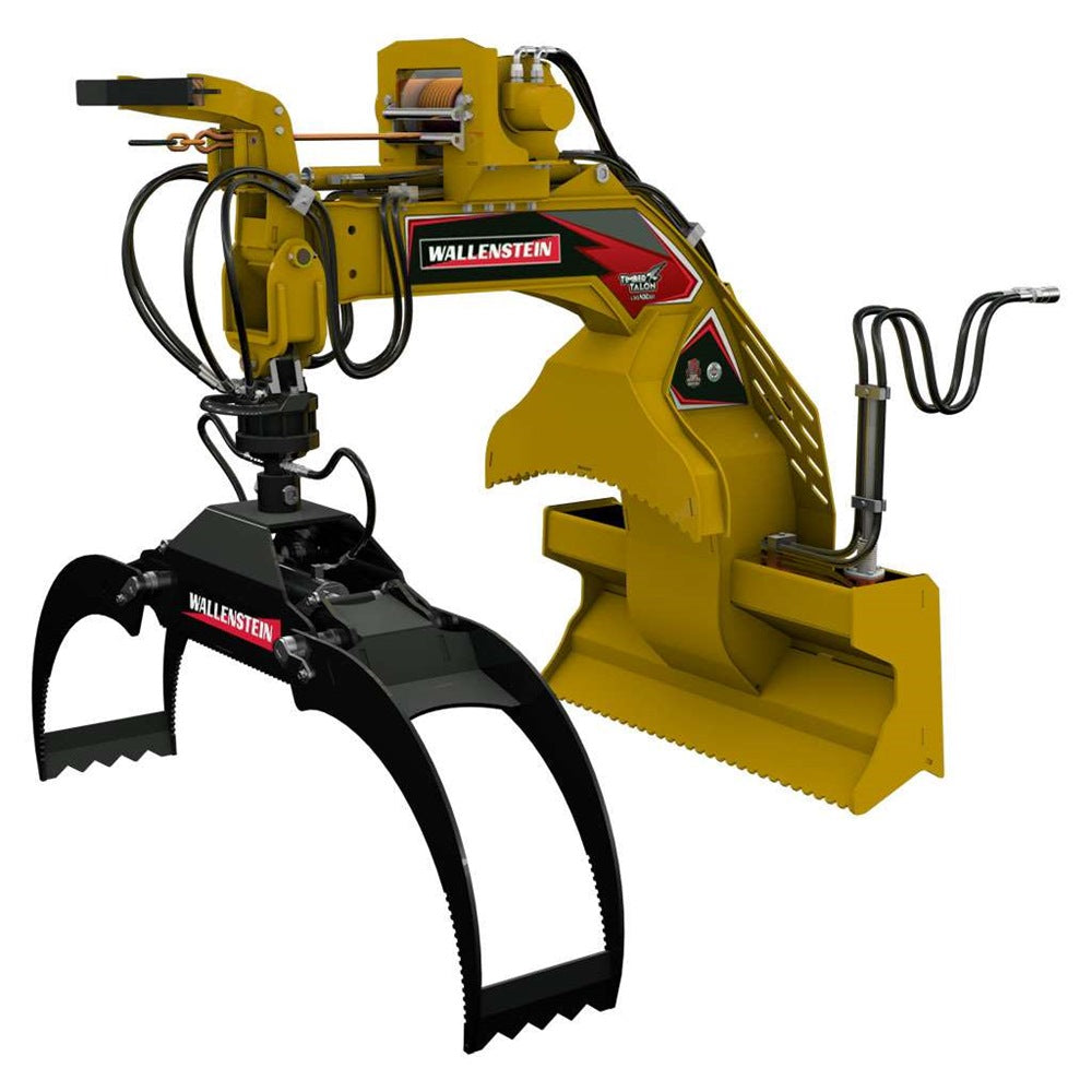 Wallenstein | SSL Log Grapple | LXG Series | Grapple Opening 3" - 48" To 3" - 72" | Hydraulic Flow 5-10 GPM | For Skid Steer