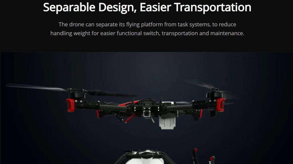 XAG Spraying Drone P100 | 10.6 gal (40L) Capacity | For Large-Scale Agricultural Operations