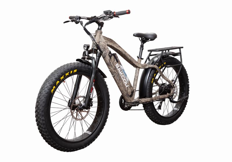 Bakcou E Bikes Flatlander Full Suspension Electric Bikes | 750W Rear Hub Motor | 48V Battery