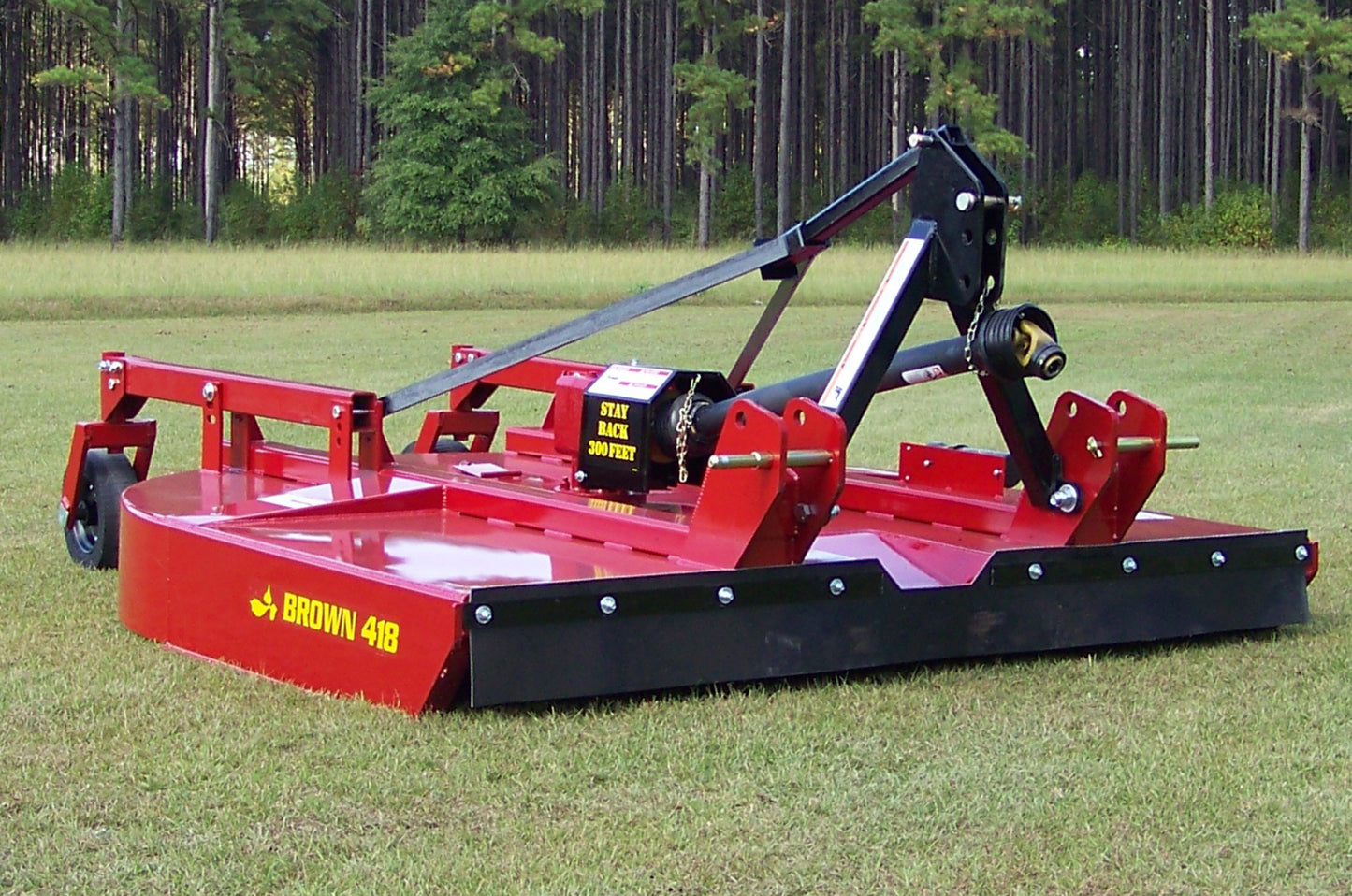 Brown Heavy Duty Rotary Cutter With Dual Tail Wheels - 3PT Hitch | Model 417 (410 Series) | Width 7' | Horsepower 75 HP | For Tractor